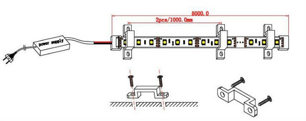 Waterproof Silicone LED Clips IP67 LED strips install